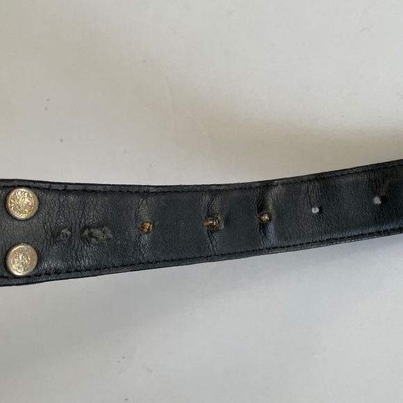 Gianni Versace Black Leather Medusa Medallions Belt Gold Hardware Men's 100/40 - Picture 9 of 14